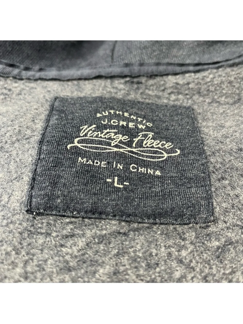 J Crew Hoodie L Henley Blue